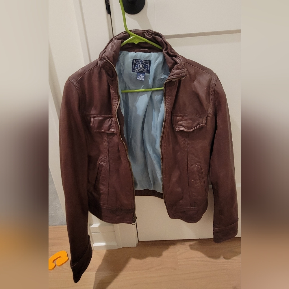 Lucky brand 100% genuine leather jacket size medium